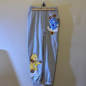 Care Bears Heather Gray Joggers with Bear Graphics